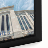 Extra large framed canvas featuring a black and colorful textured art scene of NYC, ideal for living room decor.
