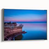 Framed canvas featuring a vintage-style Oklahoma landscape with colorful art elements.