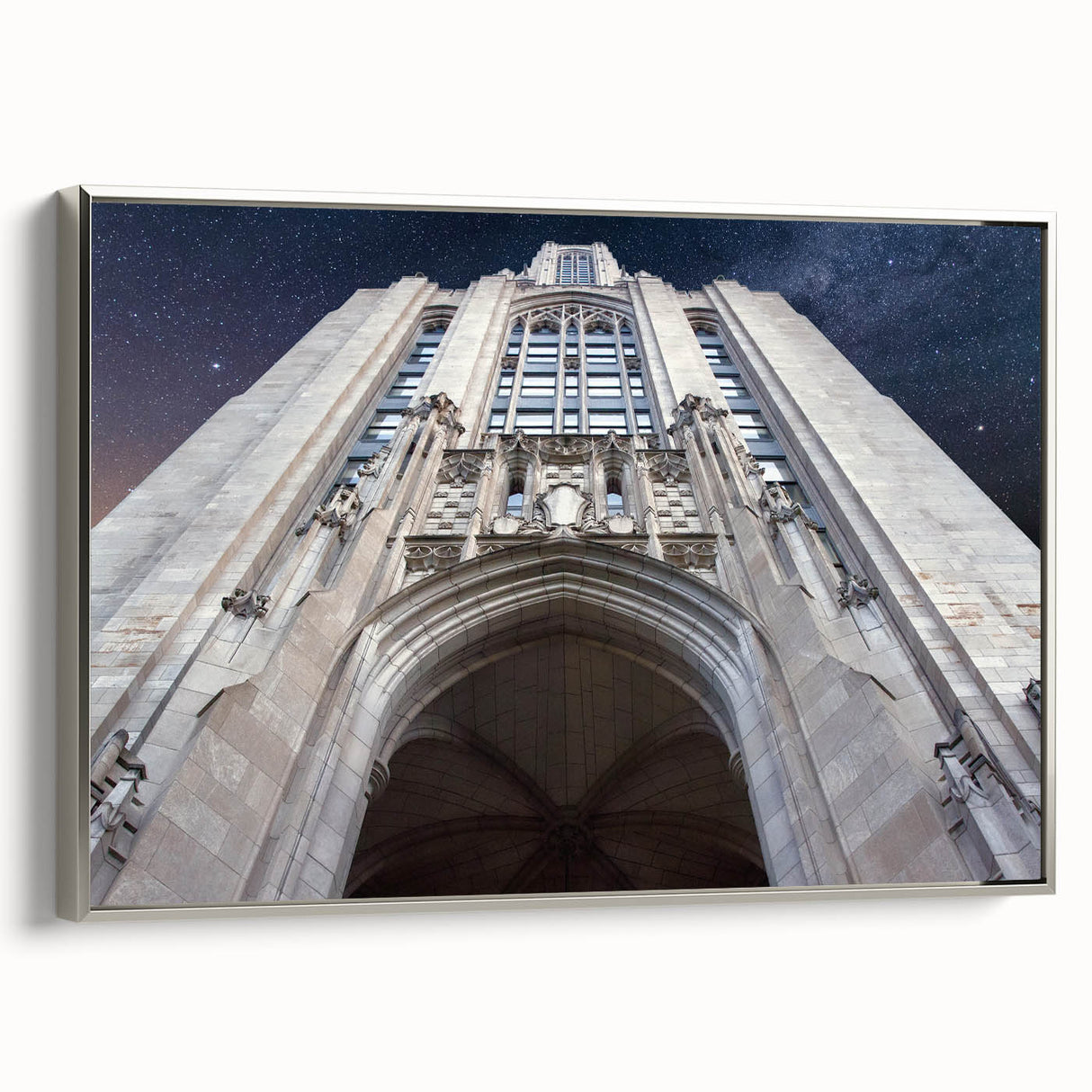 Framed canvas of Pittsburgh skyline in colorful art style, ideal for living room decor.