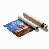 Extra large rolled print of Phoenix Valley scenery with muted earth tones, ideal for classy bathroom wall art.