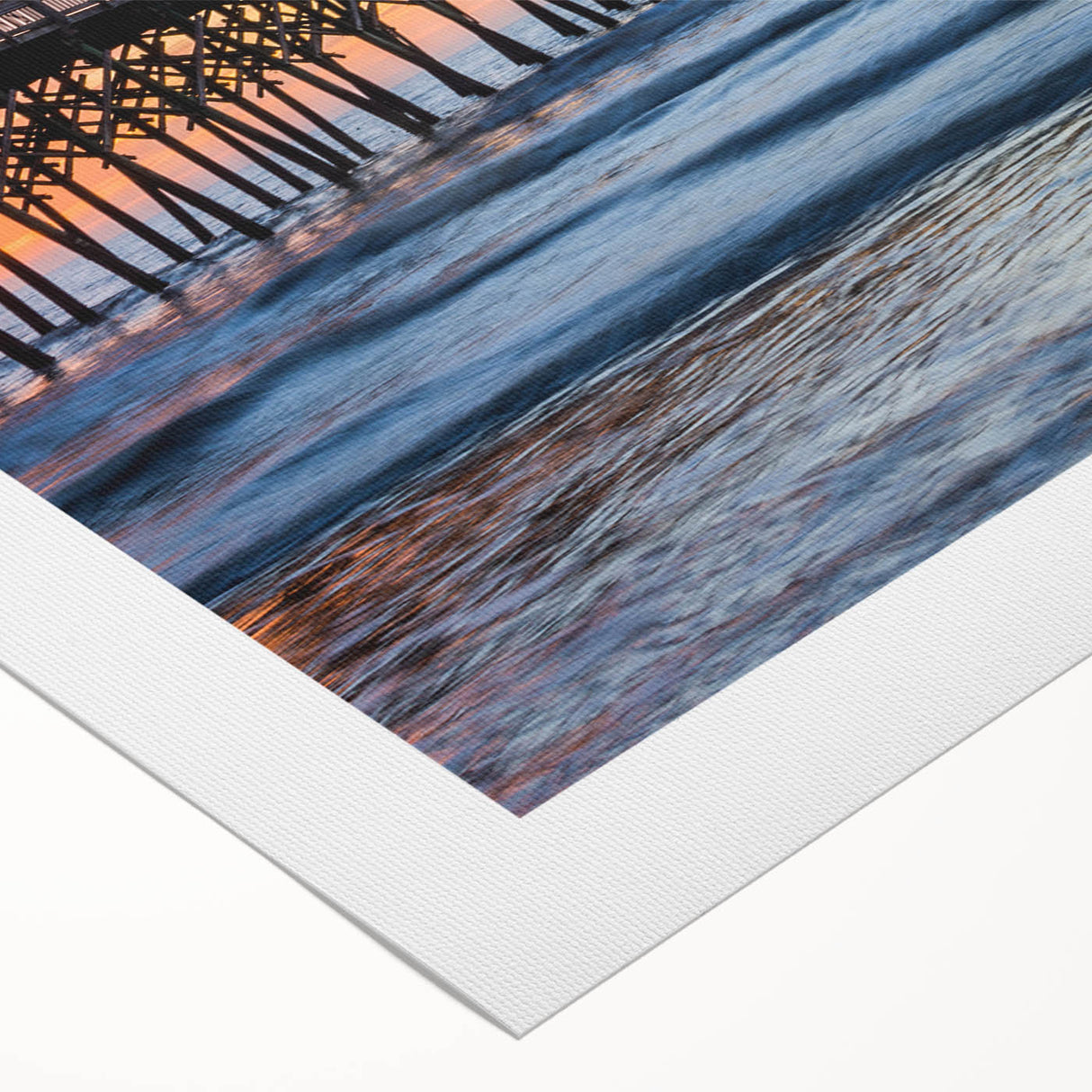 Art deco poster of South Carolina scenery in muted green and blue tones on rolled canvas, suitable for dining room wall art.