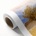 Art deco poster of South Dakota Badlands in muted earth tones on rolled canvas.