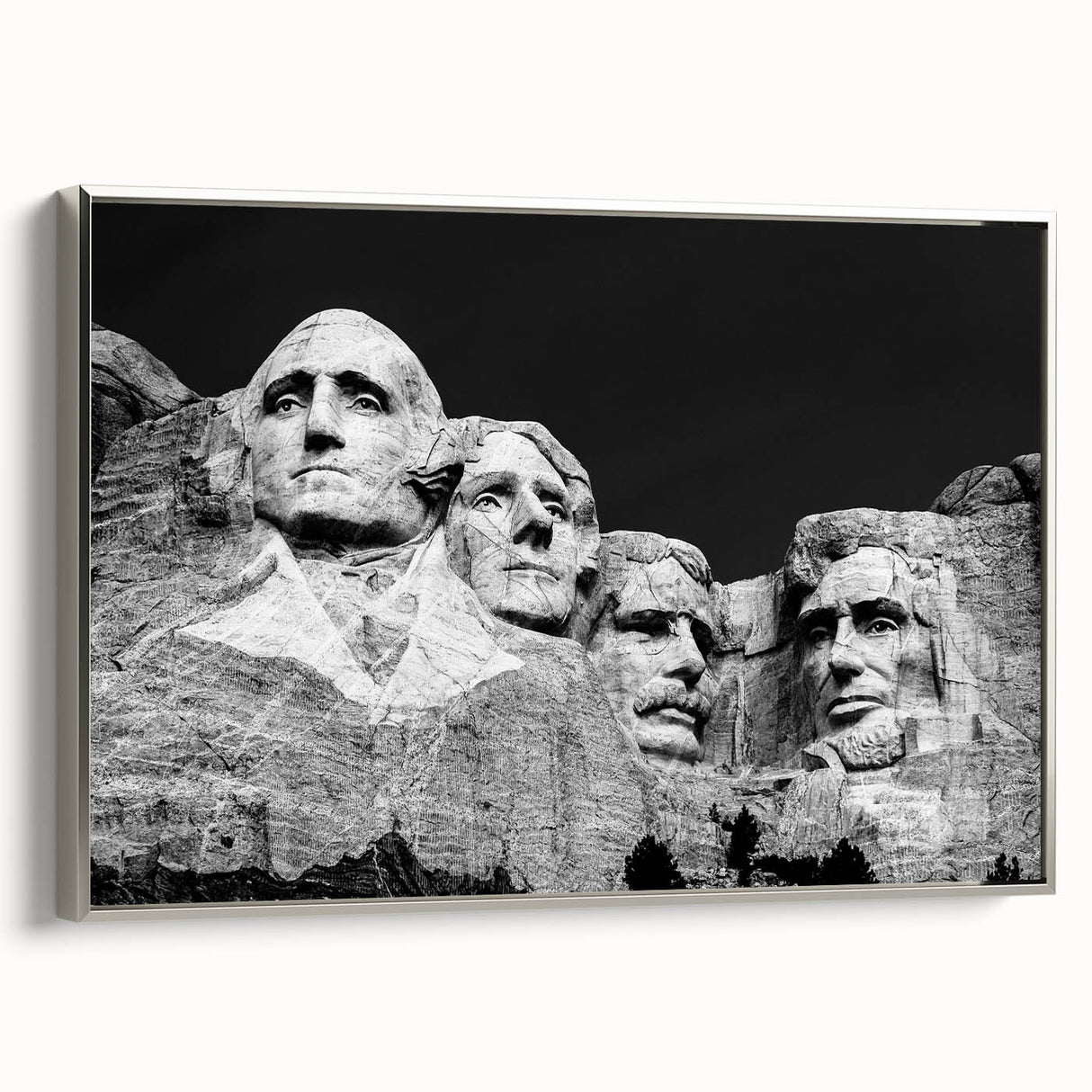 Framed canvas landscape art paintings featuring a vintage-style depiction of Mt.