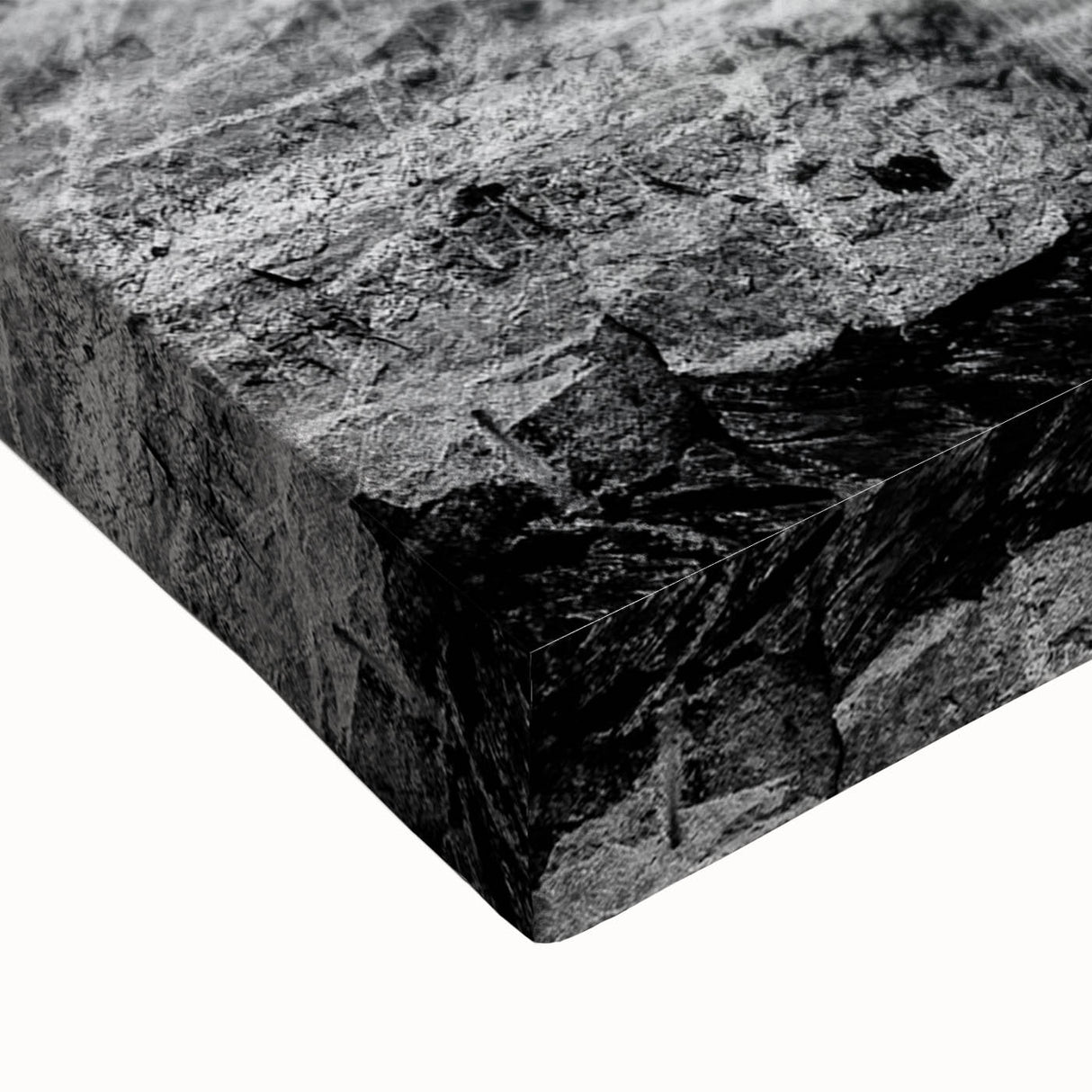 Black and white stretched canvas featuring a close-up view of Mt. Rushmore, ideal for bedroom wall art.