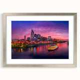 Textured abstract art print of Nashville skyline in muted gray tones on a framed canvas, ideal for bedroom art.