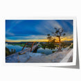 Extra large rolled print of Austin, Texas skyline in muted earth tones, suitable as art wall dining room decor.