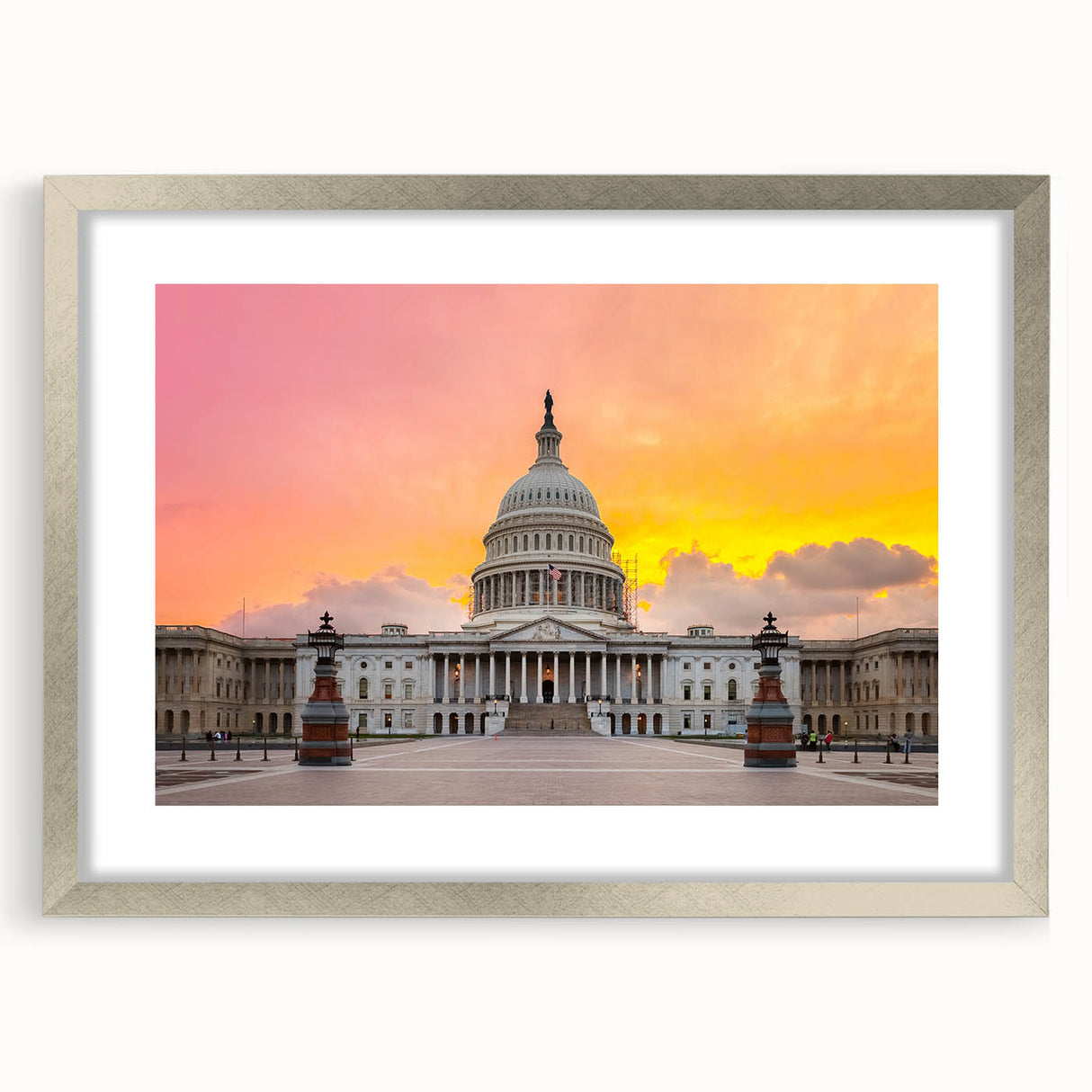 Textured art print of the Washington D.C.
