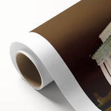 Art deco poster of the Lincoln Memorial in pastel shades on rolled canvas, ideal for nursery wall art.