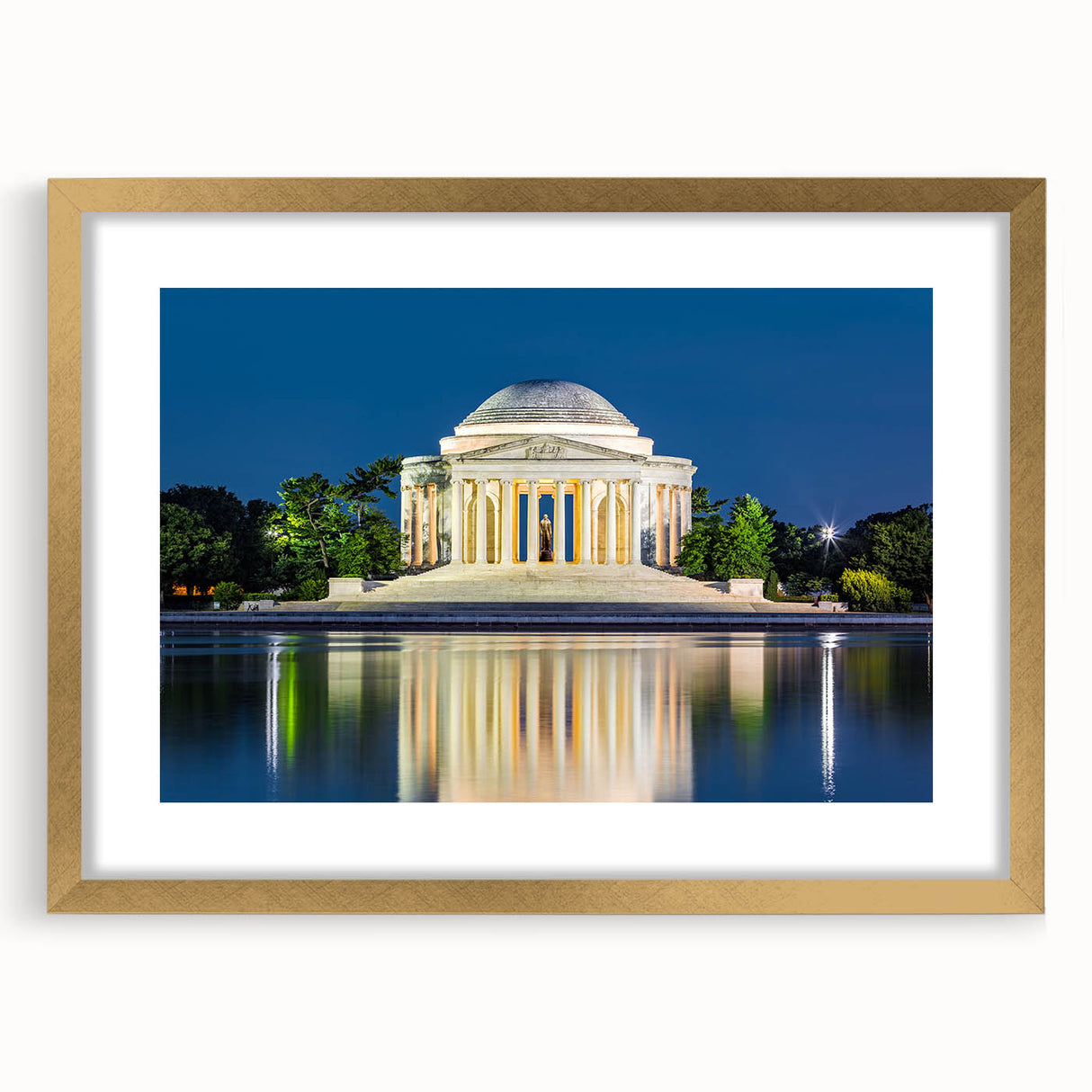 Extra large wall art featuring a textured abstract print of the Washington DC monument in muted gold and gray tones.