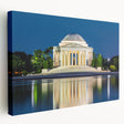 Washington DC monument depicted in muted gray tones on a large stretched canvas, suitable for kitchen wall art.