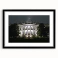 Abstract art print of the White House in vibrant colors on a textured, extra large canvas, ideal for living room decor.