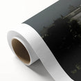 Art deco poster of the White House in muted colors on rolled canvas, ideal for nursery wall art or dining room decor.