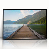 Large abstract wall art depicting the Olympic Mountains, rendered in muted earth tones on a framed acrylic.