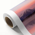 Art deco poster of Wyoming's Grand Tetons in pastel shades on rolled canvas, ideal for nursery wall art.