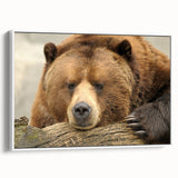 Framed canvas of vintage poster art featuring Yellowstone scenery in colorful tones, ideal for living room decor.
