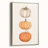 Framed canvas featuring a vintage-style landscape painting of autumn trees in gold and black tones.