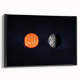 Sun and Moon Wall Art - NASA Space Exploration Canvas Print