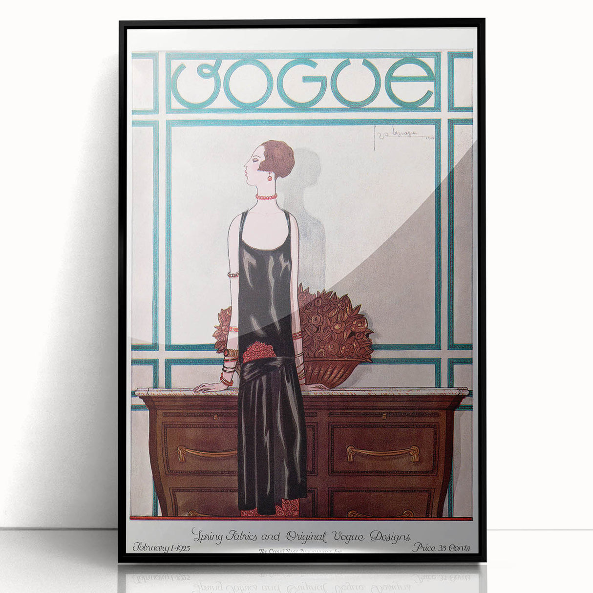 Vintage Vogue Cover Art - Elegant 1920s Fashion Illustration Print