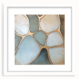 Abstract geometric frame in white with a matte finish, showcasing a modern design suitable for contemporary home decor. Perfect for minimalist interiors, emphasizing clean lines and elegance.