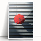 Art deco poster featuring geometric architecture in black and white, acrylic framed, ideal for modern nursery wall art.