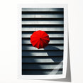 Extra large rolled print of a minimalist floral design in muted colors, suitable for dining room or bathroom wall art.