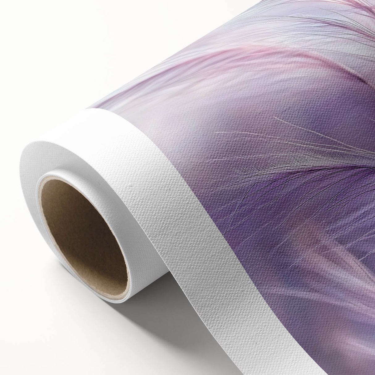 Floral and botanical rolled canvas artwork showcasing vibrant colors and intricate designs, elegantly packaged in a protective cardboard tube for easy display.