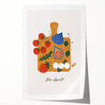 Extra large rolled print of assorted fruits in vibrant colors, ideal for art wall dining room.
