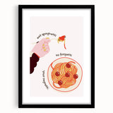 Extra large abstract art print featuring vibrant, colorful textures on a framed black mat, ideal for living room decor.