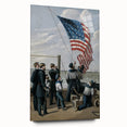 Raising the American Flag - Fourth of July Decorations