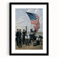 Raising the American Flag - Fourth of July Decorations