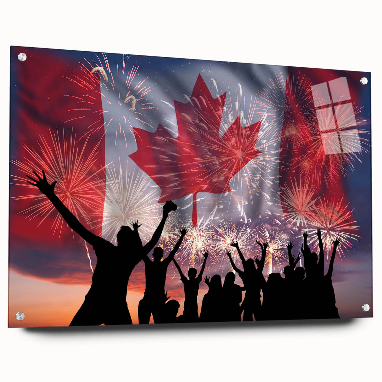 Canada Day Art Prints - Patriotic Canadian Flag & Maple Leaf Wall Art