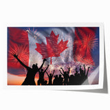 Canada Day Art Prints - Patriotic Canadian Flag & Maple Leaf Wall Art