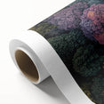 Rolled canvas showcasing a vibrant African wall art design with intricate patterns and rich colors, securely packaged in a durable cardboard tube for safe shipping.