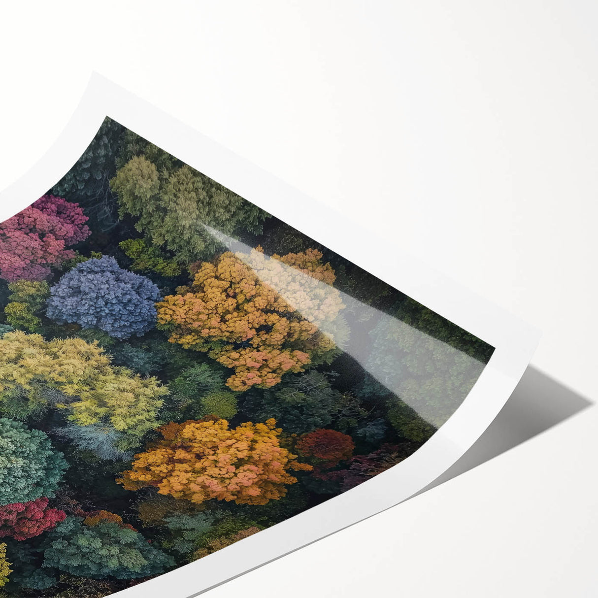 Rolled canvas print showcasing vibrant African landscape art, featuring rich colors and intricate details, carefully packaged in a protective cardboard tube for safe shipping.