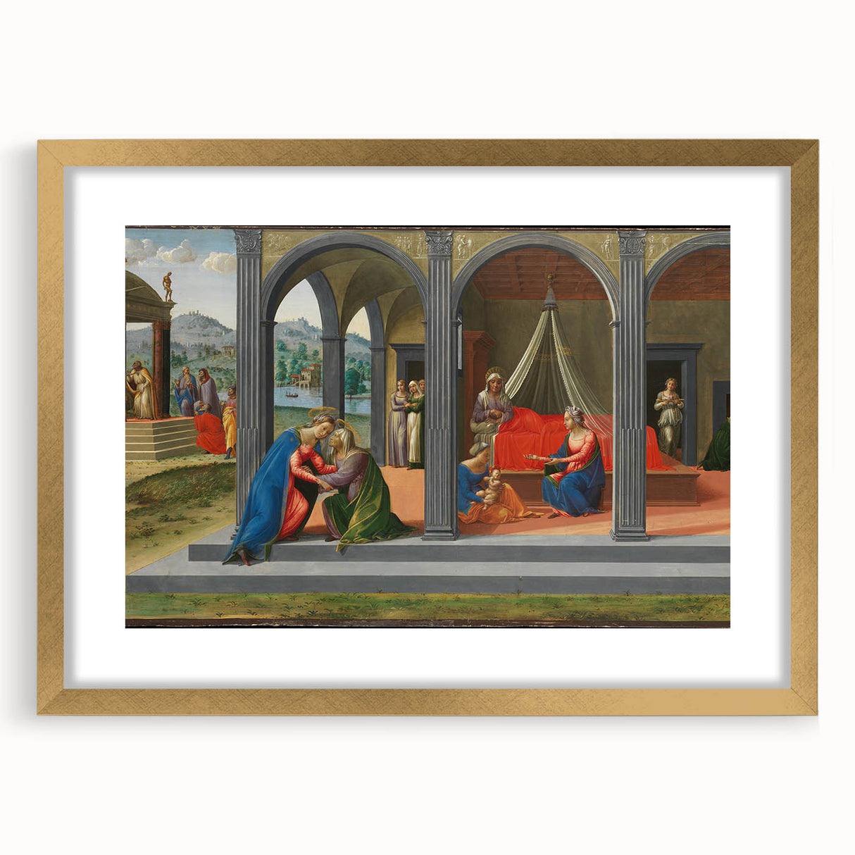 Medieval Wall Art - Gothic "Life of Saint John the Baptist" Historic Print