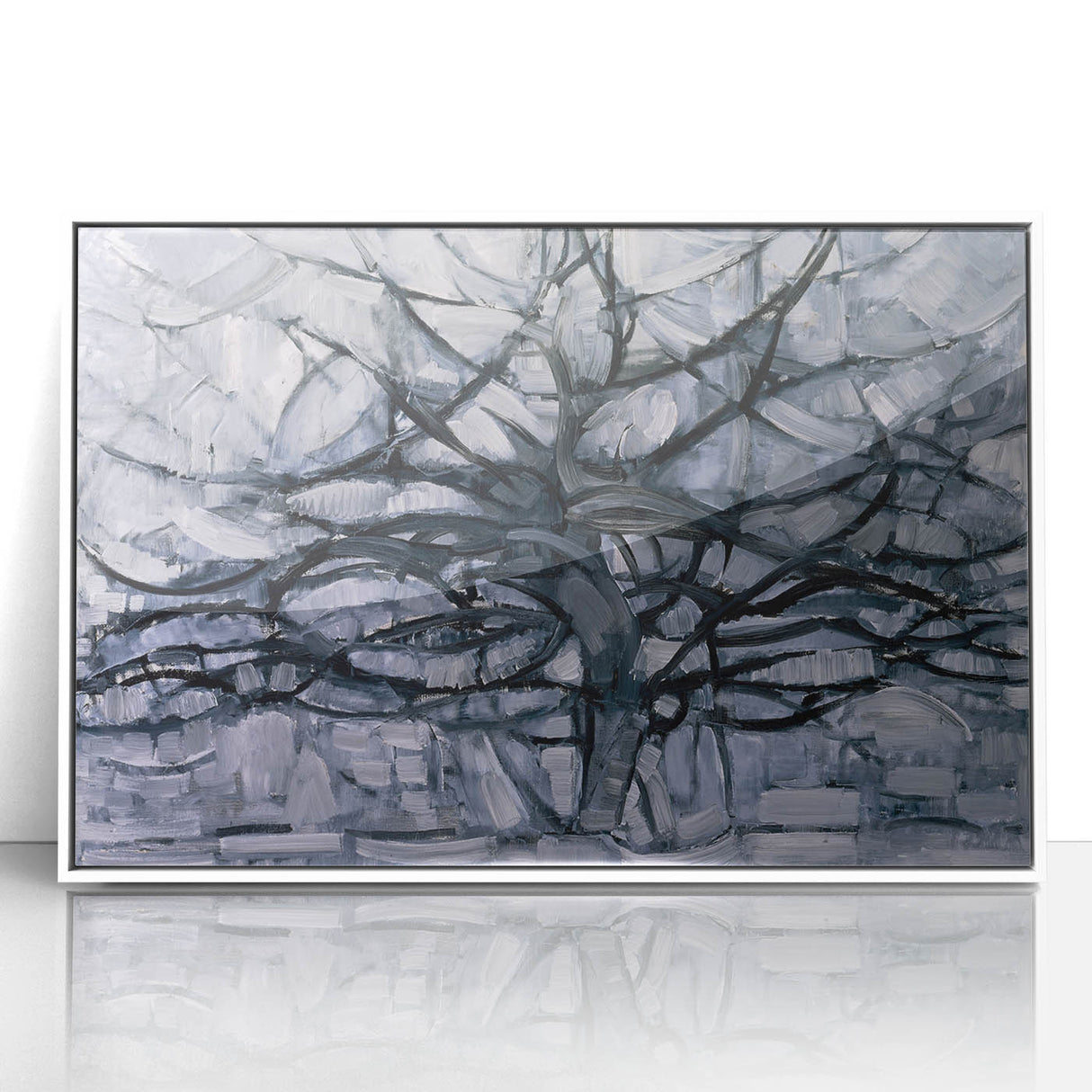 Piet Mondrian's Gray Tree - Minimalist Contemporary Wall Art Print