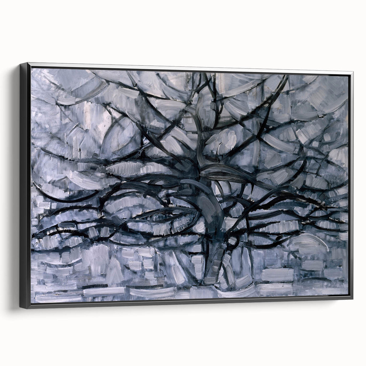 Piet Mondrian's Gray Tree - Minimalist Contemporary Wall Art Print