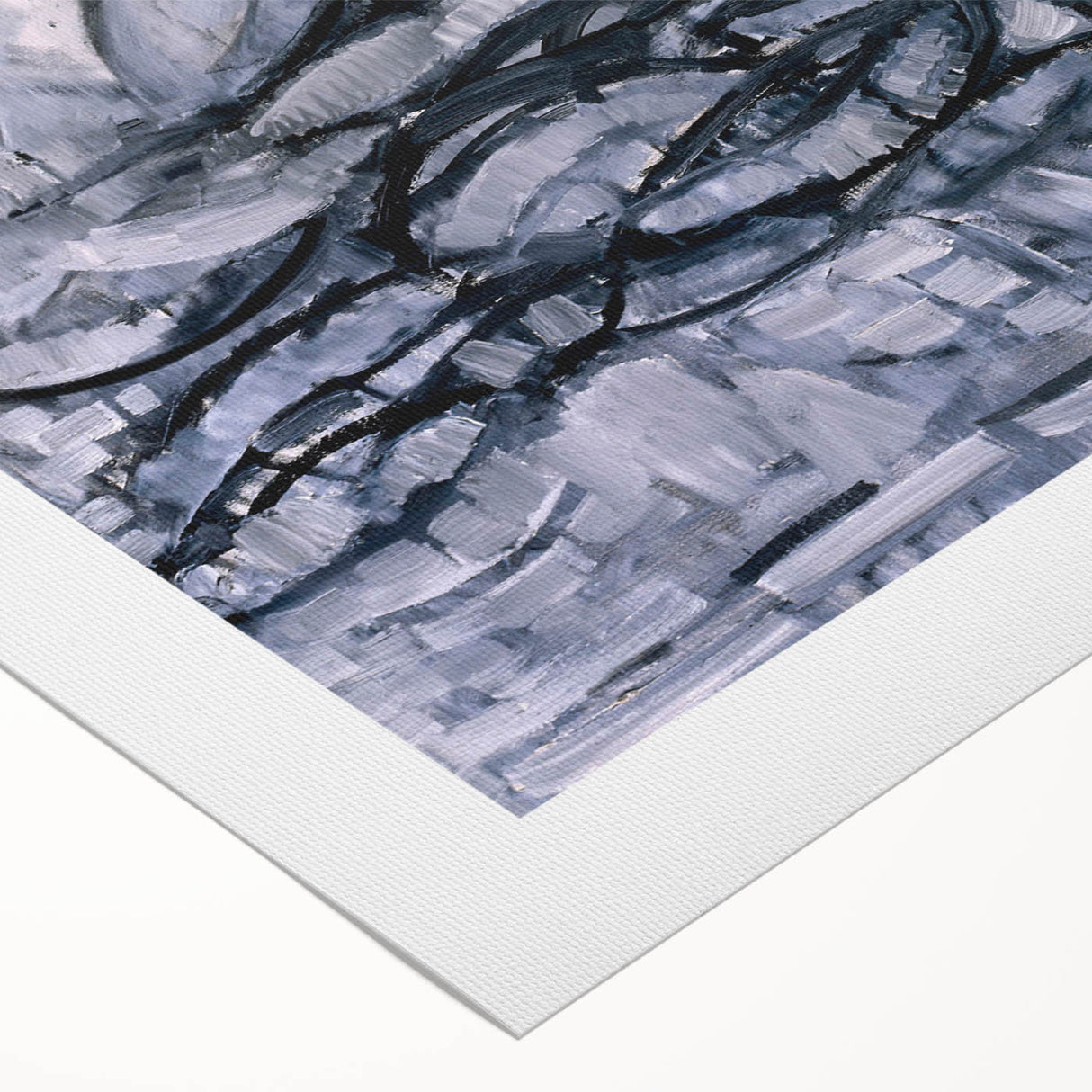 Piet Mondrian's Gray Tree - Minimalist Contemporary Wall Art Print