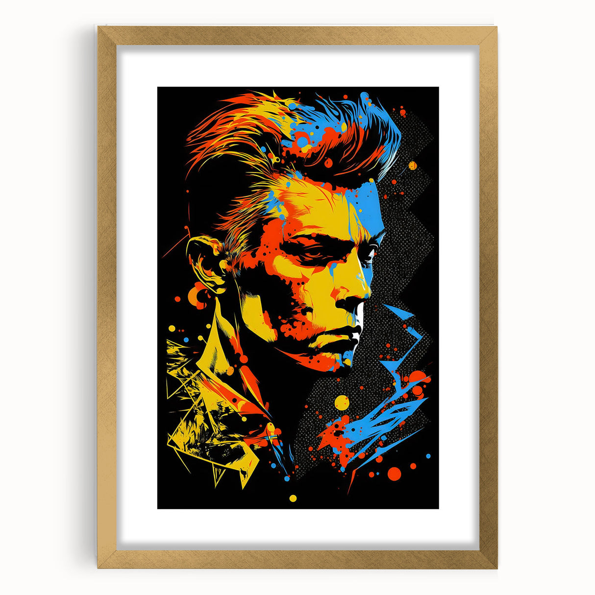 Vibrant Pop Art Canvas - Bold Geometric Portrait Wall Art Print