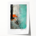 Rolled print of a Mark Rothko-inspired abstract design in vibrant orange and red tones, suitable for dining room art wall.