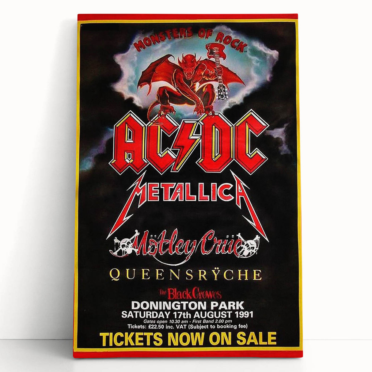 AC/DC Monsters of Rock Retro Poster Art – Vintage Rock Wall Art