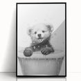 Bathroom Art Prints - Playful Bear in Bathtub