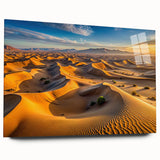 Large abstract depiction of Algerian scenery in muted earth tones on acrylic glass, ideal for bedroom or dining room art.