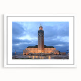 Extra large wall art featuring an abstract Moroccan landscape in textured earth tones, framed with a white mat.