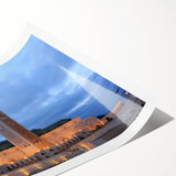 Extra large wall art featuring line art flowers in muted tones on a rolled canvas, suited for large living room decor.