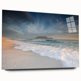 Large abstract wall art depicting the South African scenery on acrylic glass, suitable for bedroom or dining room decor.