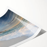 Extra large wall art featuring line art flowers in a South African landscape on rolled print.