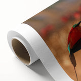 Art Deco poster of African scenery with muted earth tones on rolled canvas, ideal for nursery wall art.