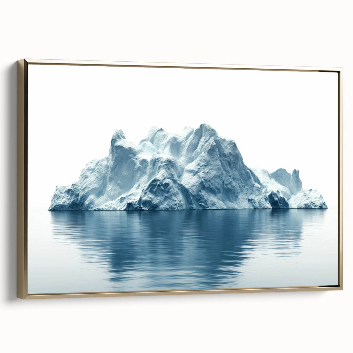 Framed canvas depicting a vintage-style Antarctic landscape in muted gray and black tones, suitable for bedroom wall art.