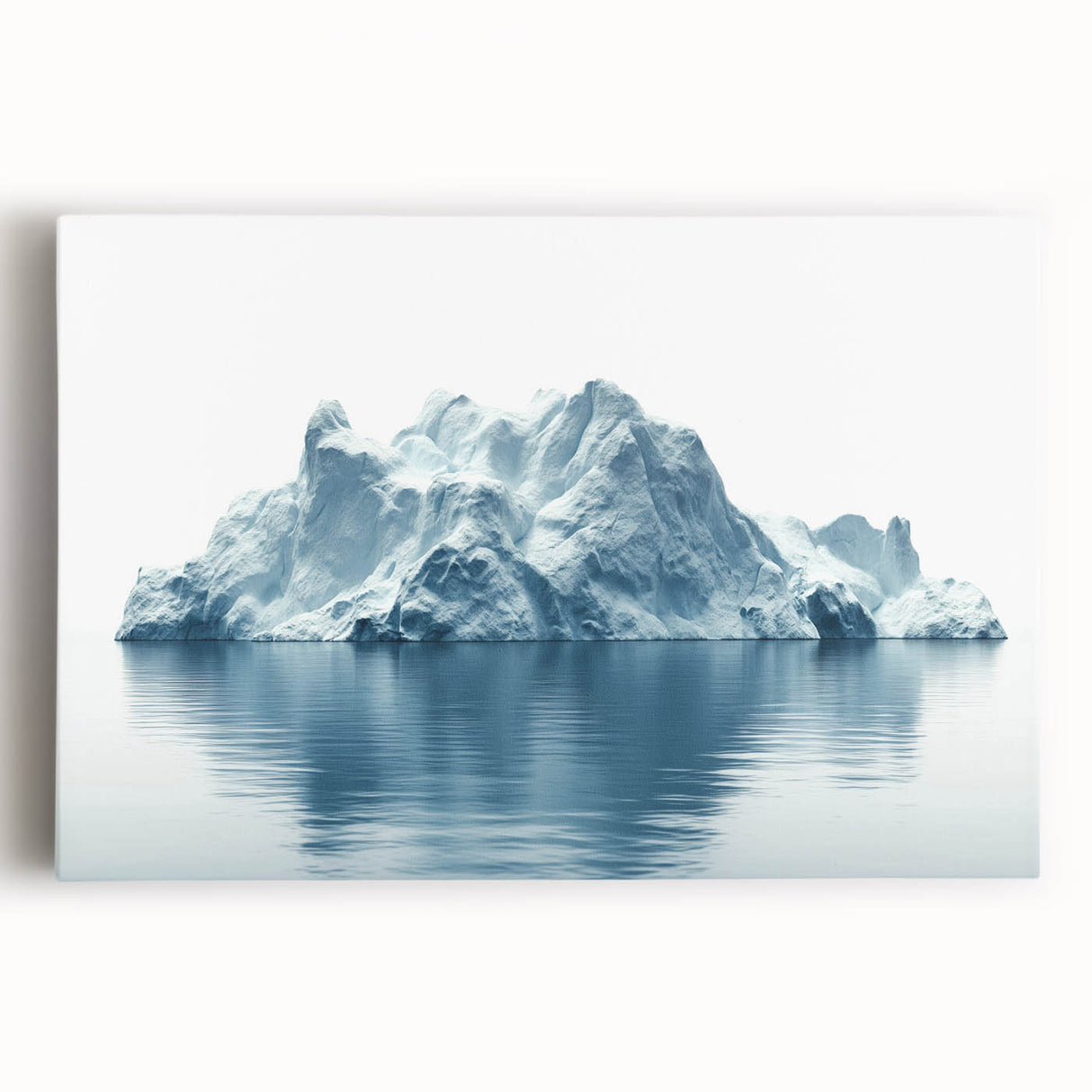 Black and white photograph of Antarctic scenery on large stretched canvas, suitable for kitchen wall art.